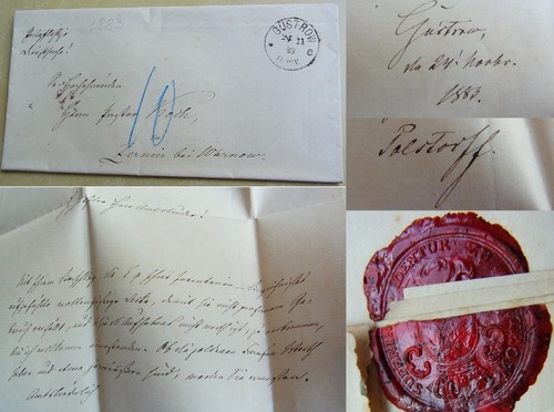 Brief güstrow 1883 - gÜstrow,