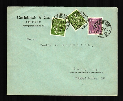 Ortsbrief leipzig 1922 an - leipzig,,
