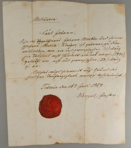 Handschriftliches dokument von - handschriftliches,